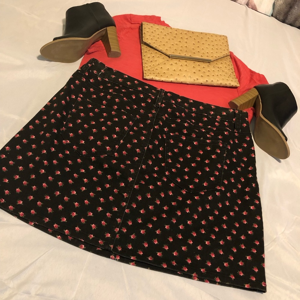 Black Denim Skirt